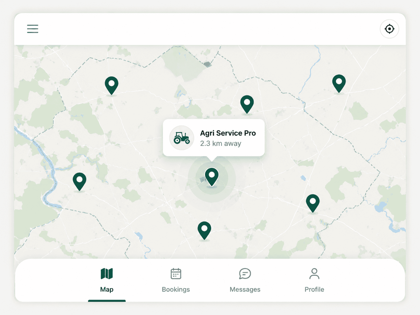 Real-time provider matching map